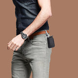 Retro Double Zip Men's Leather Key Holder High Class Key Case