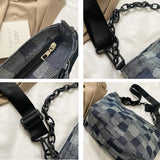 Vintage Distressed Cross Body Shoulder Bag with 2 Straps