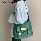 Women's Postman Bag Waterproof Canvas Schoolbag