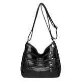 Soft Leather Shoulder Bags Multi-Layer Crossbody Handbag Purse