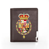 Spain Royal Leather Wallet Slim Credit Card Holder Money Bag