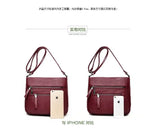 Classic Style Ladies Hand Shoulder Crossbody Bag PU Leather Top-Handle Purse
