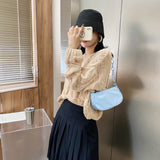 Classic Texture Women Nylon Totes Shoulder Bag Street Style Handbag Purse
