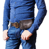 Classic Texture Men Pu Leather Fanny Waist Bag