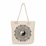 Totem Peace Print Tote Bag Geometry Graphic Women Handbag