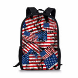 Classic Flag Backpack Primary Children Kids Bagpack Elementary