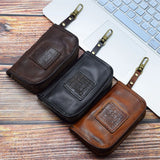 Classic Waist Key Bag Leather Calfskin Wallet Zipper Close