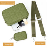 Women's PU Leather Square Handbag Diamond Pattern Shoulder Bag