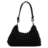 Classic Women's Ruched Shoulder Subaxillary Bags Large Capacity