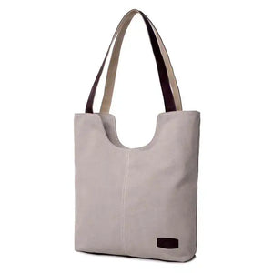 Vintage Gray Women Shopping Bag Casual Shoulder Handbag