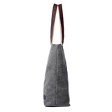 Vintage Gray Women Shopping Bag Casual Shoulder Handbag