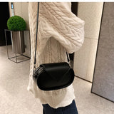 Classy Oval Shaped Women's Bags Triangle Cover Shoulder Bag Female Commuter Bag