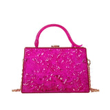 Clear Acrylic Box Evening Bag Top Handle Dinner Clutch Purses Crossbody Bag