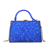 Clear Acrylic Box Evening Bag Top Handle Dinner Clutch Purses Crossbody Bag