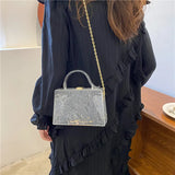 Clear Acrylic Box Evening Bag Top Handle Dinner Clutch Purses Crossbody Bag
