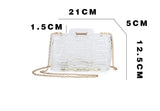 Clear Acrylic Box Party Clutch Geometric Pattern Evening Bag