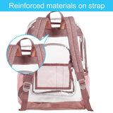Clear Heavy Duty Transparent Backpack - Pink