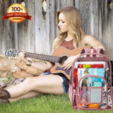 Clear Heavy Duty Transparent Backpack - Pink