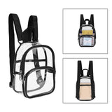Clear Jelly Backpack Water Resistant Front Pocket PVC Large Capacity