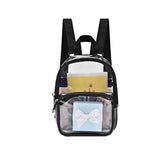 Clear Jelly Backpack Water Resistant Front Pocket PVC Large Capacity