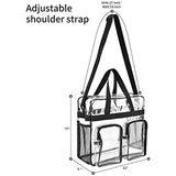 Clear Stadium Approved Shoulder Bag with Zipper Closure