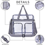 Clear Stadium Approved Shoulder Bag with Zipper Closure