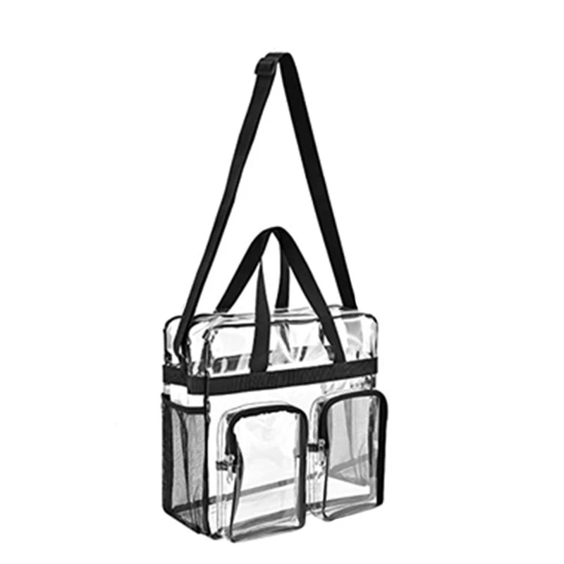 Clear Stadium Approved Shoulder Bag with Zipper Closure