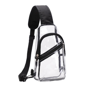 Clear Casual Travel Chest Bag for Men Women PVC Sling Chest Pouch