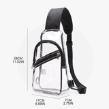 Clear Casual Travel Chest Bag for Men Women PVC Sling Chest Pouch