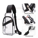 Clear Casual Travel Chest Bag for Men Women PVC Sling Chest Pouch