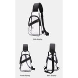 Clear Casual Travel Chest Bag for Men Women PVC Sling Chest Pouch