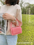 Clear Colored Crystal Beaded Shoulder bags Women Beads Small Clutch Handbag