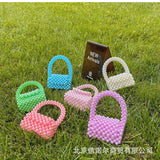 Clear Colored Crystal Beaded Shoulder bags Women Beads Small Clutch Handbag