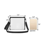 Clear Crossbody Messenger Bag PVC Transparent Adjustable Strap Female Shoulder B