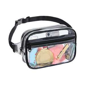 Clear PVC Fanny Pack Transparent Waist Pouch with Adjustable Strap