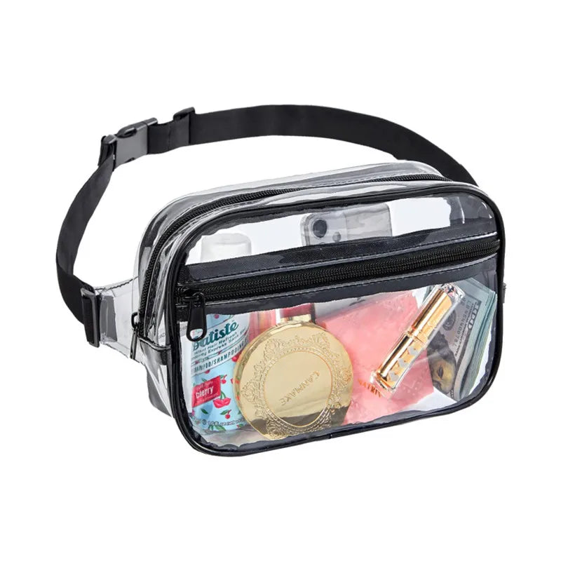 Clear Fanny Pack PVC Belt Bag Transparent Waist Pouch for Concerts Sports