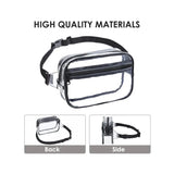 Clear Fanny Pack PVC Belt Bag Transparent Waist Pouch for Concerts Sports