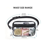 Clear Fanny Pack PVC Belt Bag Transparent Waist Pouch for Concerts Sports