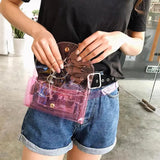 Clear Belt Fanny Packs Female Summer PVC Waist Bags Women Girls