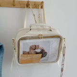 Clear Front Pocket Transparent Backpack Large Capacity