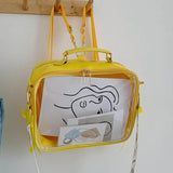 Clear Front Pocket Transparent Backpack Large Capacity