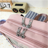 Transparent Bunny Girls Backpack Soft Girl Schoolbag