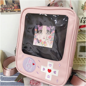 Transparent Bunny Girls Backpack Soft Girl Schoolbag