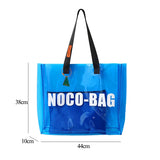 Clear PVC Letters Large Capacity Tote Bags