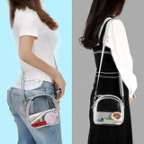 Clear Lunch Bag with Adjustable Strap - Transparent Bag for School or Travel