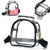 Clear Lunch Bag with Adjustable Strap - Transparent Bag for School or Travel