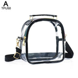 Clear Lunch Bag with Adjustable Strap - Transparent Bag for School or Travel