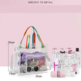 Clear PVC Shoulder Bag Women Handbag Jelly Square Bag Transparent Crossbody