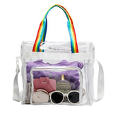 Clear PVC Shoulder Bag Women Handbag Jelly Square Bag Transparent Crossbody