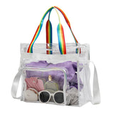 Clear PVC Shoulder Bag Women Handbag Jelly Square Bag Transparent Crossbody